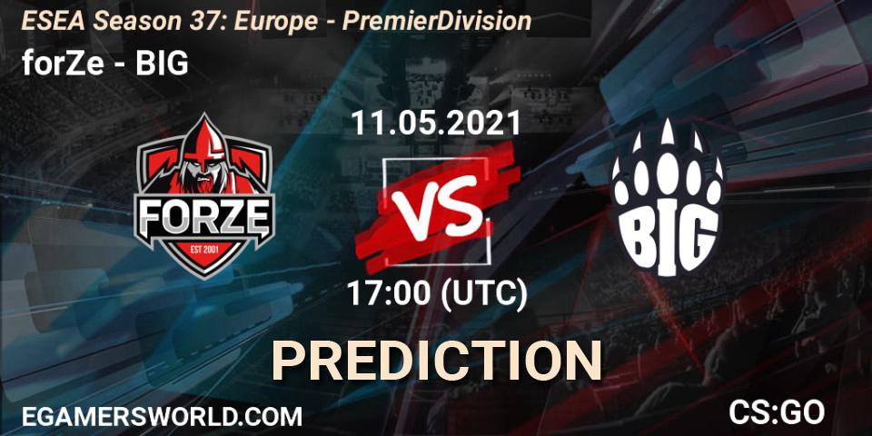 forZe vs BIG: Match Prediction. 03.06.2021 at 17:00, Counter-Strike (CS2), ESEA Season 37: Europe - Premier Division