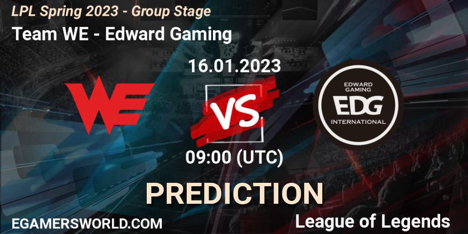 Team WE vs Edward Gaming: Match Prediction. 16.01.23, LoL, LPL Spring 2023 - Group Stage