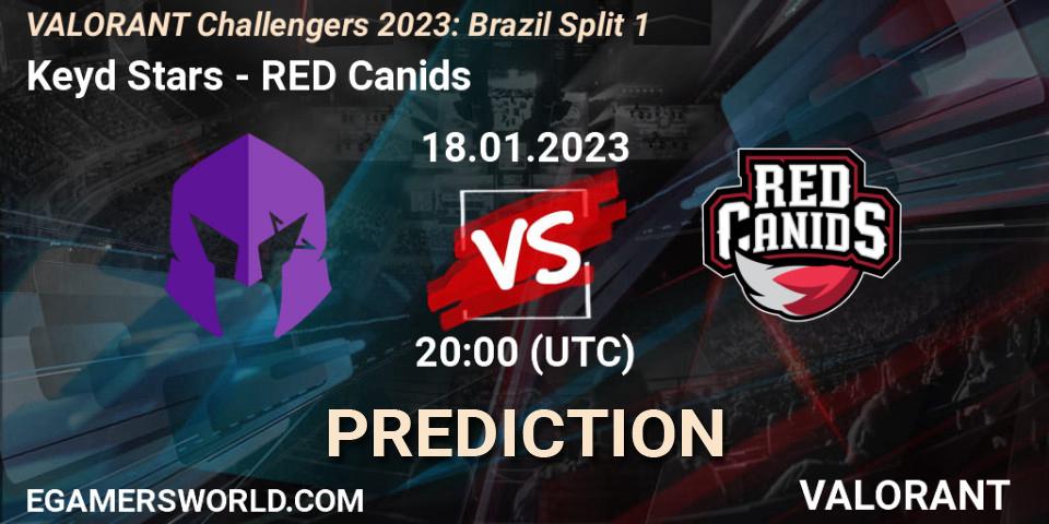 Keyd Stars vs RED Canids: Match Prediction. 18.01.2023 at 20:00, VALORANT, VALORANT Challengers 2023: Brazil Split 1