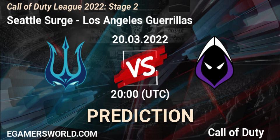 Seattle Surge vs Los Angeles Guerrillas: Match Prediction. 20.03.22, Call of Duty, Call of Duty League 2022: Stage 2