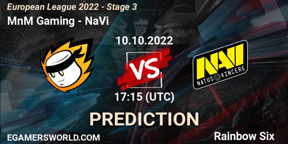 MnM Gaming vs NaVi: Match Prediction. 10.10.22, Rainbow Six, European League 2022 - Stage 3