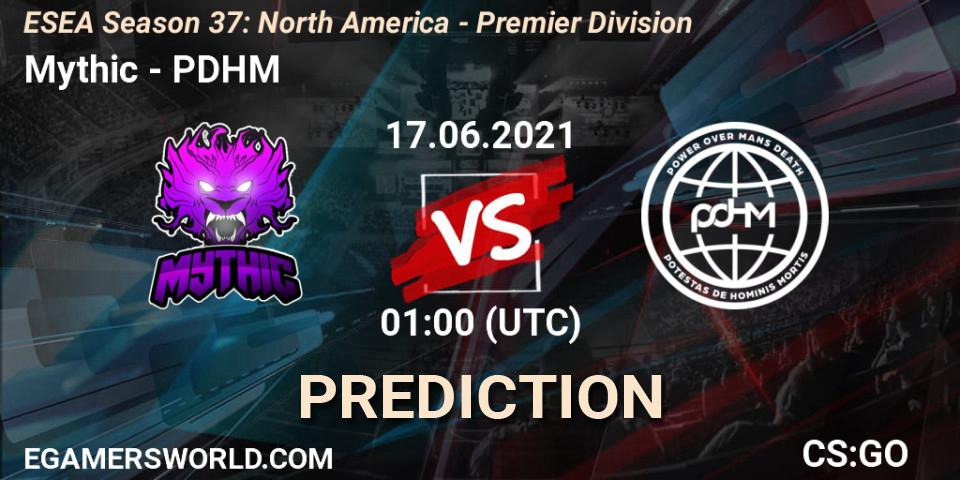 Mythic vs CRONEM: Match Prediction. 17.06.2021 at 01:00, Counter-Strike (CS2), ESEA Season 37: North America - Premier Division