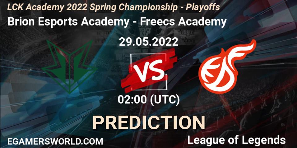 Brion Esports Academy vs Freecs Academy: Match Prediction. 29.05.2022 at 02:00, LoL, LCK Academy 2022 Spring Championship - Playoffs