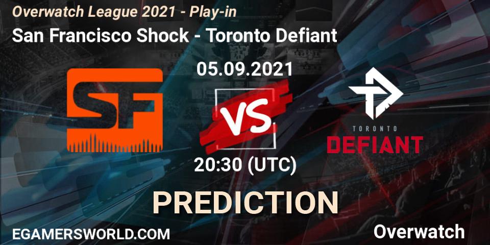 San Francisco Shock vs Toronto Defiant: Match Prediction. 05.09.2021 at 19:00, Overwatch, Overwatch League 2021 - Play-in