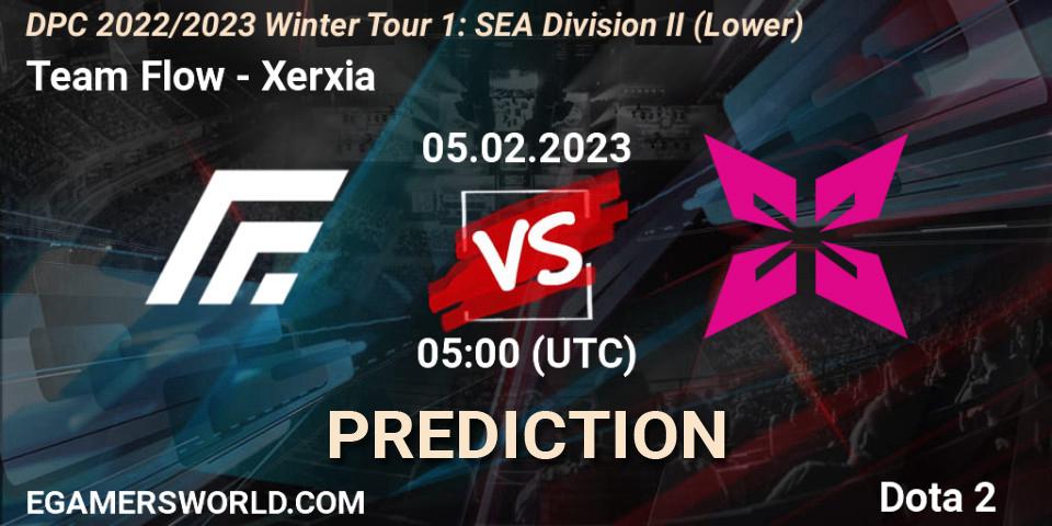 Team Flow vs Xerxia: Match Prediction. 05.02.23, Dota 2, DPC 2022/2023 Winter Tour 1: SEA Division II (Lower)