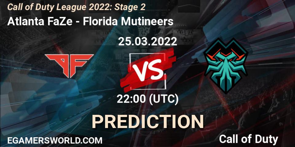 Atlanta FaZe vs Florida Mutineers: Match Prediction. 25.03.22, Call of Duty, Call of Duty League 2022: Stage 2