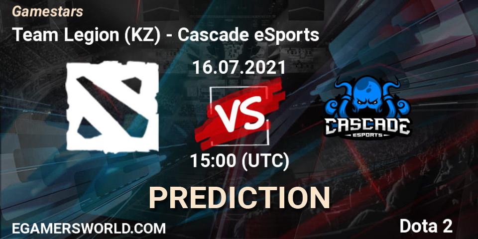 Team Legion (KZ) vs Cascade eSports: Match Prediction. 16.07.21, Dota 2, Gamestars