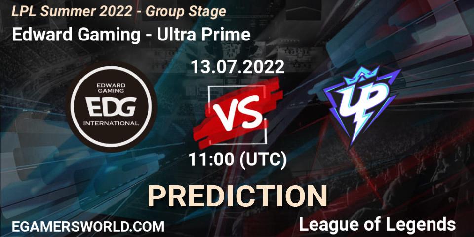 Edward Gaming vs Ultra Prime: Match Prediction. 13.07.22, LoL, LPL Summer 2022 - Group Stage