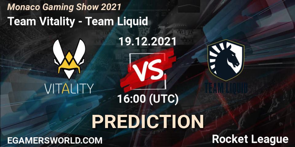Team Vitality vs Team Liquid: Match Prediction. 19.12.21, Rocket League, Monaco Gaming Show 2021