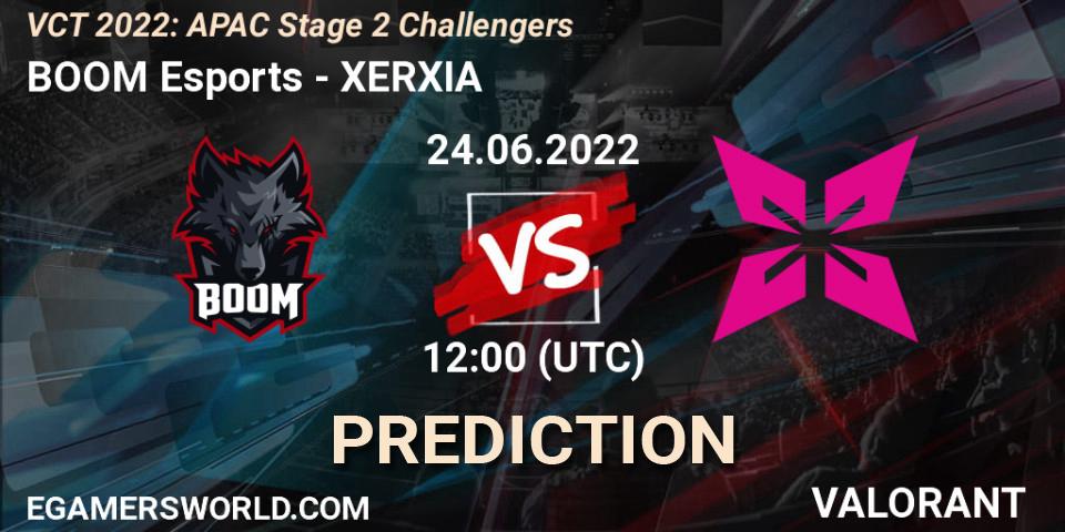 BOOM Esports vs XERXIA: Match Prediction. 24.06.2022 at 10:40, VALORANT, VCT 2022: APAC Stage 2 Challengers