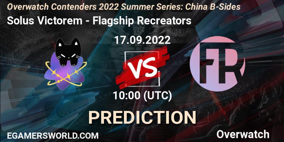 Solus Victorem vs Flagship Recreators: Match Prediction. 17.09.22, Overwatch, Overwatch Contenders 2022 Summer Series: China B-Sides