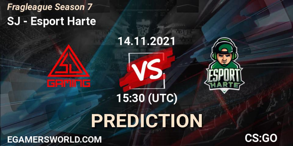 SJ vs Esport Harte: Match Prediction. 14.11.2021 at 15:30, Counter-Strike (CS2), Fragleague Season 7