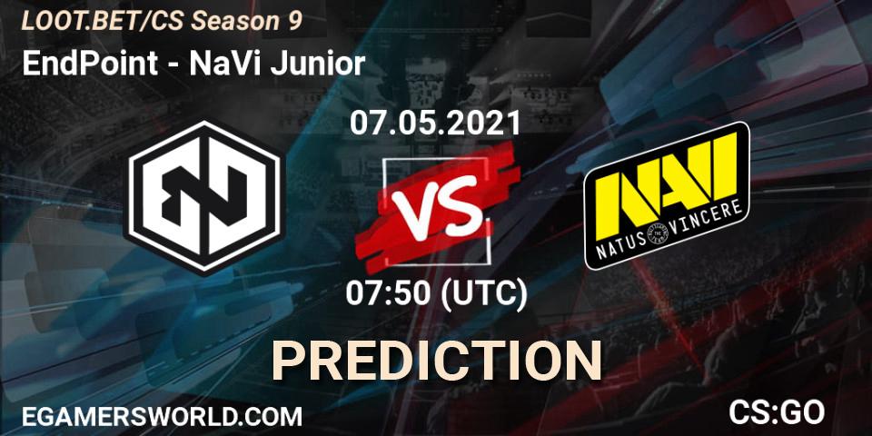 EndPoint vs NaVi Junior: Match Prediction. 07.05.2021 at 07:50, Counter-Strike (CS2), LOOT.BET/CS Season 9