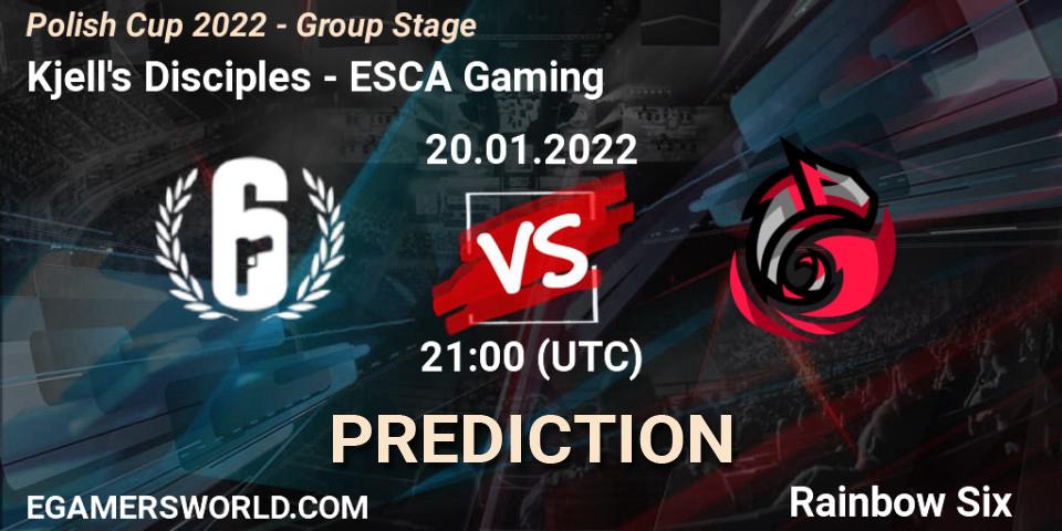 Kjell's Disciples vs ESCA Gaming: Match Prediction. 20.01.2022 at 21:00, Rainbow Six, Polish Cup 2022 - Group Stage