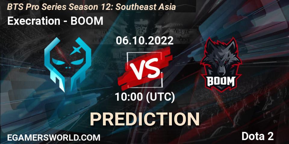 Execration vs BOOM: Match Prediction. 06.10.22, Dota 2, BTS Pro Series Season 12: Southeast Asia