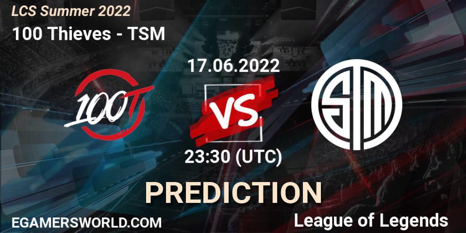 100 Thieves vs TSM: Match Prediction. 17.06.22, LoL, LCS Summer 2022