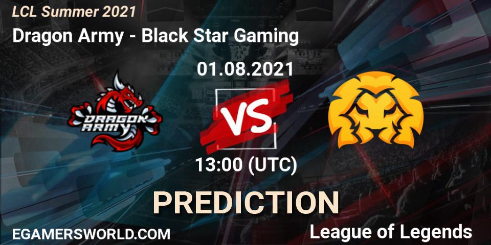 Dragon Army vs Black Star Gaming: Match Prediction. 01.08.21, LoL, LCL Summer 2021