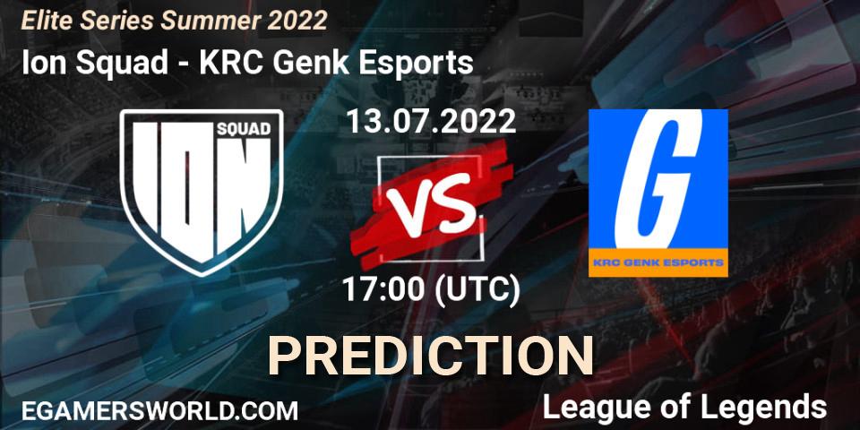 Ion Squad vs KRC Genk Esports: Match Prediction. 13.07.2022 at 17:00, LoL, Elite Series Summer 2022