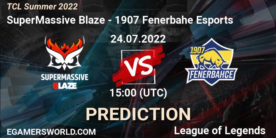SuperMassive Blaze vs 1907 Fenerbahçe Esports: Match Prediction. 24.07.2022 at 15:00, LoL, TCL Summer 2022