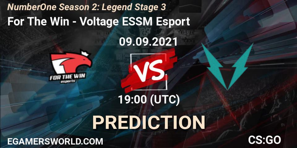 For The Win vs Voltage ESSM Esport: Match Prediction. 30.09.2021 at 19:00, Counter-Strike (CS2), NumberOne Season 2: Legend Stage 3