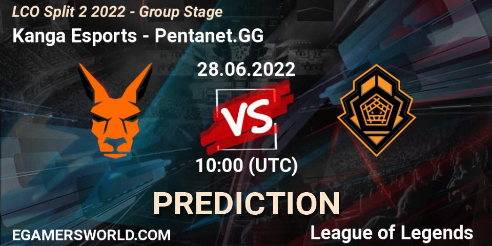 Kanga Esports vs Pentanet.GG: Match Prediction. 28.06.2022 at 10:00, LoL, LCO Split 2 2022 - Group Stage