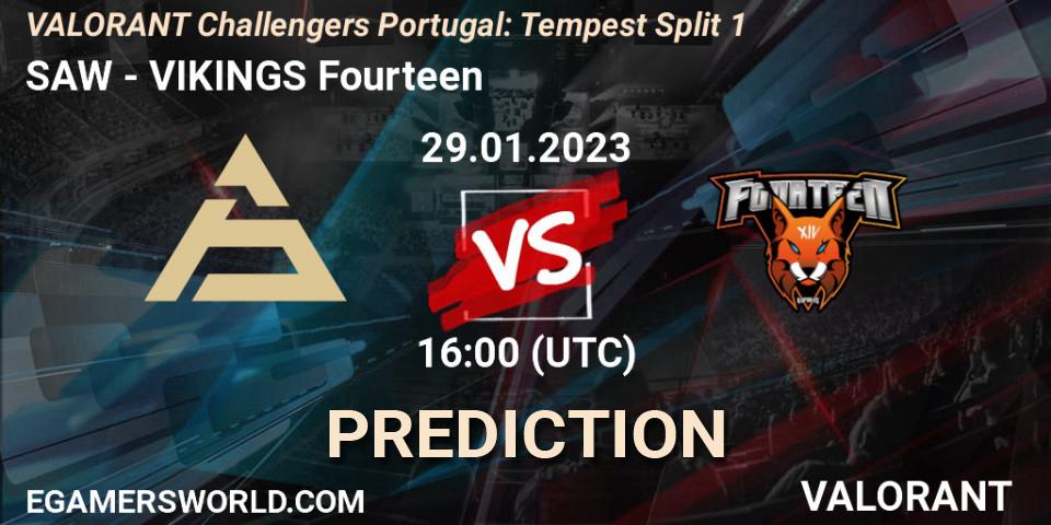 SAW vs VIKINGS Fourteen: Match Prediction. 29.01.23, VALORANT, VALORANT Challengers 2023 Portugal: Tempest Split 1