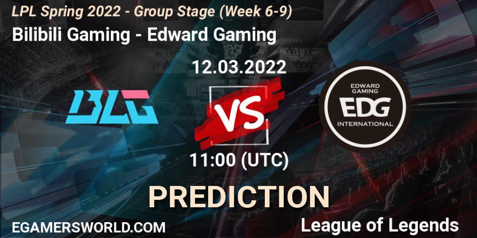 Bilibili Gaming vs Edward Gaming: Match Prediction. 12.03.22, LoL, LPL Spring 2022 - Group Stage (Week 6-9)