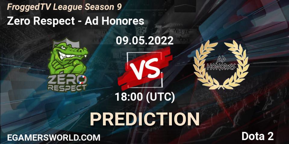 Zero Respect vs Ad Honores: Match Prediction. 09.05.2022 at 18:04, Dota 2, FroggedTV League Season 9