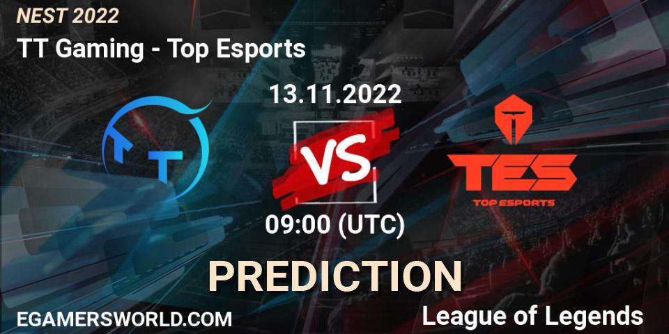 TT Gaming vs Top Esports: Match Prediction. 13.11.22, LoL, NEST 2022