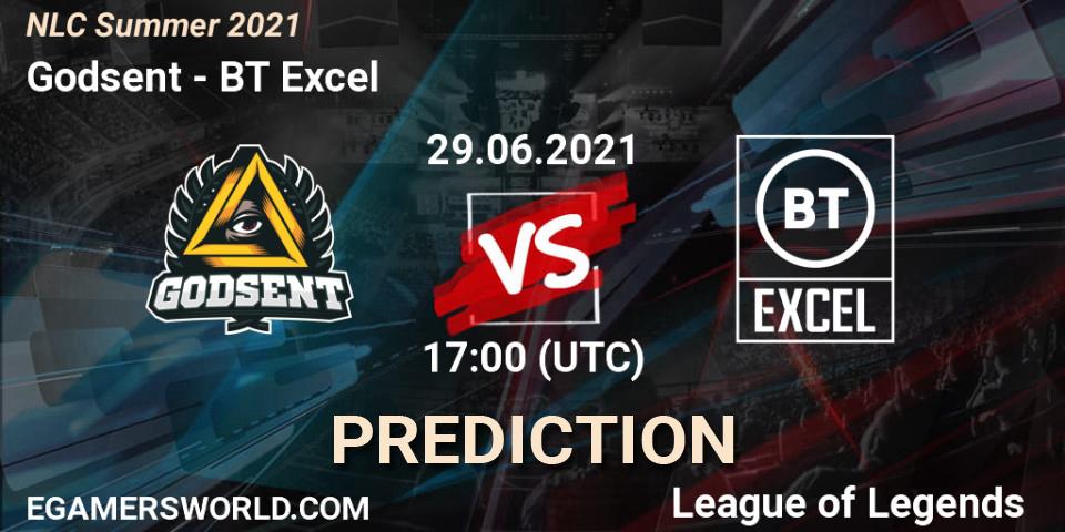 Godsent vs BT Excel: Match Prediction. 29.06.2021 at 17:00, LoL, NLC Summer 2021