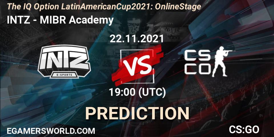 INTZ vs MIBR Academy: Match Prediction. 22.11.21, CS2 (CS:GO), The IQ Option Latin American Cup 2021: Online Stage