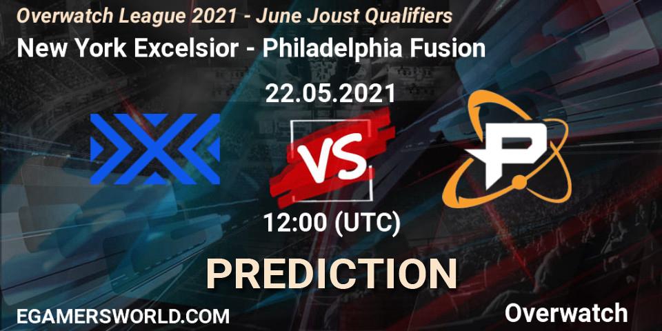 New York Excelsior vs Philadelphia Fusion: Match Prediction. 22.05.2021 at 12:15, Overwatch, Overwatch League 2021 - June Joust Qualifiers