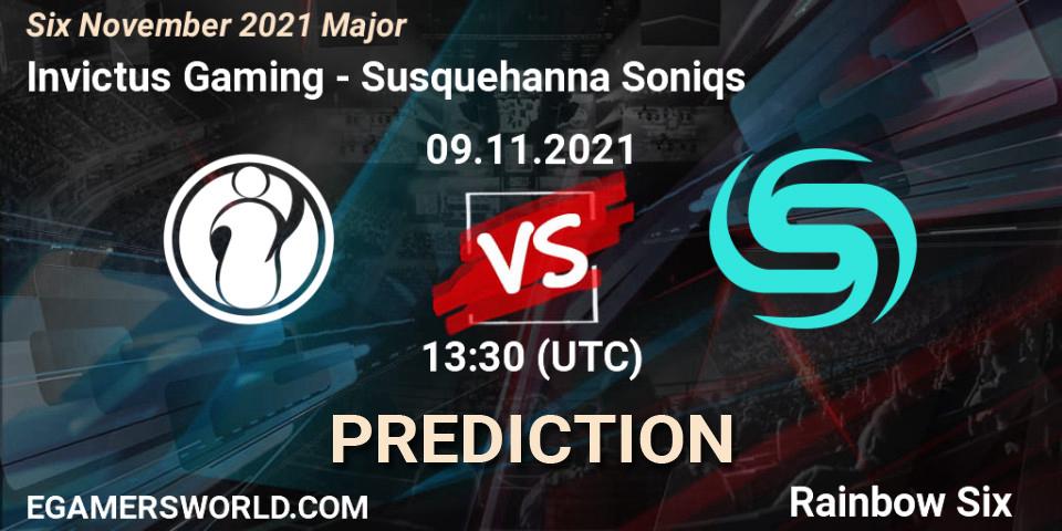 Susquehanna Soniqs vs Invictus Gaming: Match Prediction. 10.11.2021 at 18:00, Rainbow Six, Six Sweden Major 2021