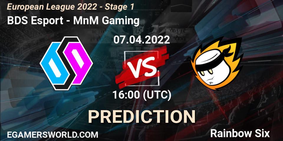 BDS Esport vs MnM Gaming: Match Prediction. 07.04.2022 at 19:45, Rainbow Six, European League 2022 - Stage 1