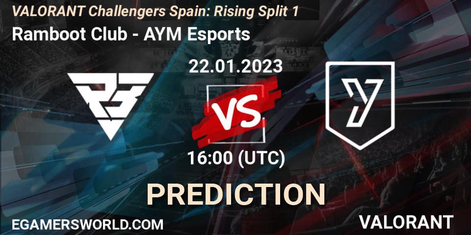 Ramboot Club vs AYM Esports: Match Prediction. 22.01.2023 at 16:00, VALORANT, VALORANT Challengers 2023 Spain: Rising Split 1
