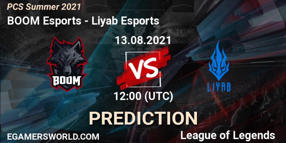 BOOM Esports vs Liyab Esports: Match Prediction. 13.08.2021 at 11:25, LoL, PCS Summer 2021