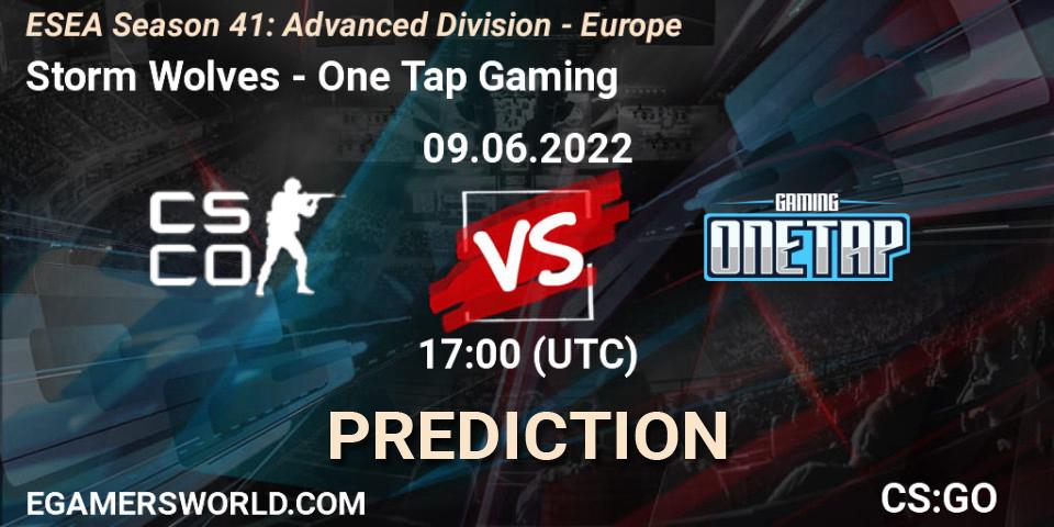 Storm Wolves vs One Tap Gaming: Match Prediction. 09.06.2022 at 17:00, Counter-Strike (CS2), ESEA Season 41: Advanced Division - Europe