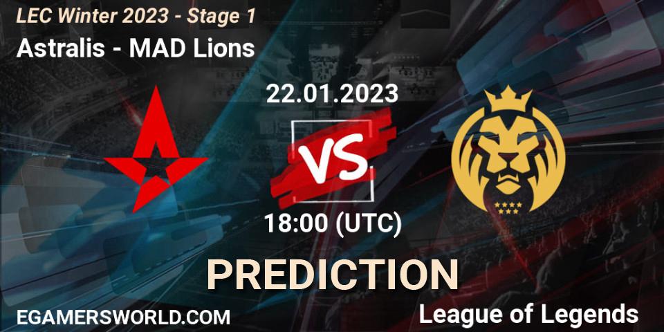 Astralis vs MAD Lions: Match Prediction. 22.01.2023 at 18:00, LoL, LEC Winter 2023 - Stage 1