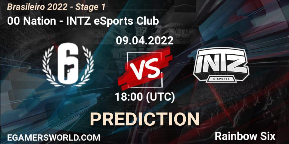 00 Nation vs INTZ eSports Club: Match Prediction. 09.04.2022 at 18:00, Rainbow Six, Brasileirão 2022 - Stage 1