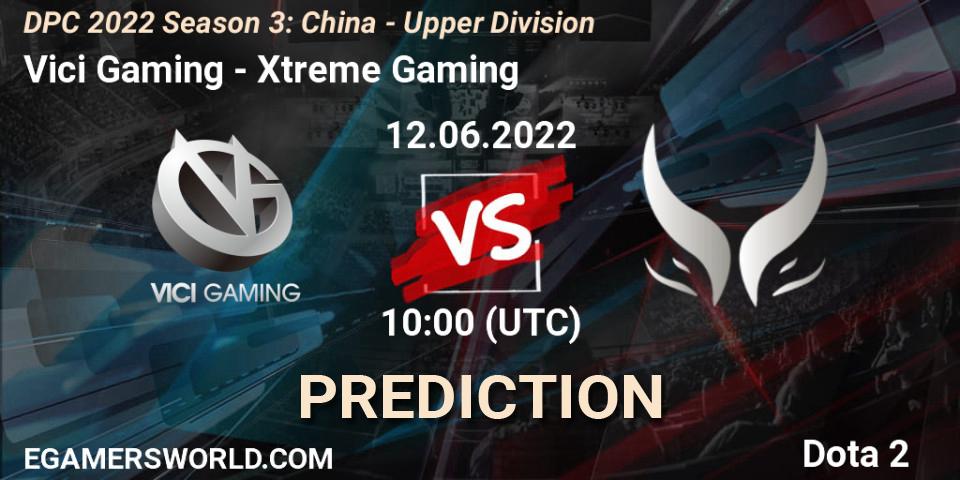 Vici Gaming vs Xtreme Gaming: Match Prediction. 12.06.22, Dota 2, DPC 2021/2022 China Tour 3: Division I