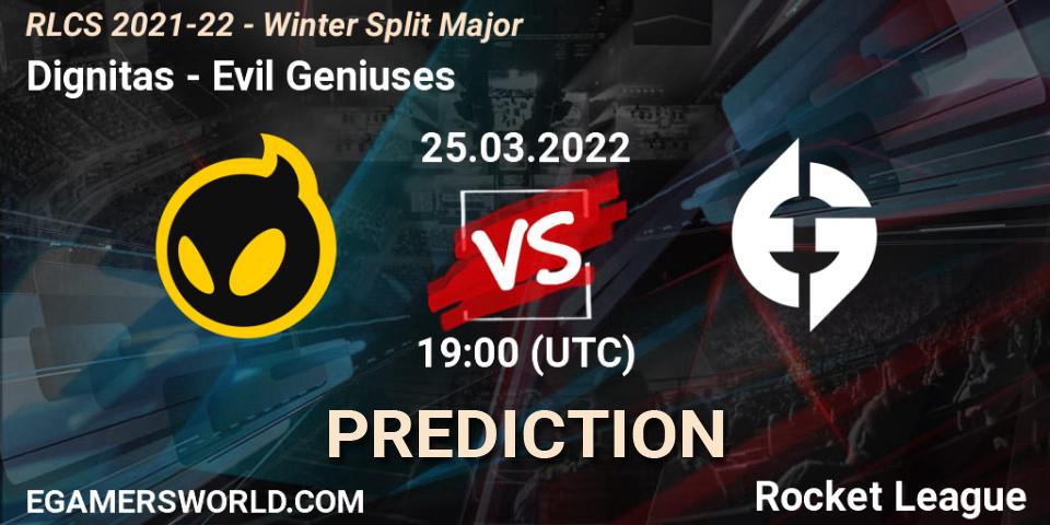 Dignitas vs Evil Geniuses: Match Prediction. 25.03.22, Rocket League, RLCS 2021-22 - Winter Split Major