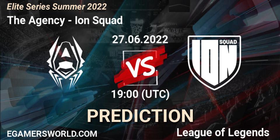 The Agency vs Ion Squad: Match Prediction. 27.06.2022 at 19:00, LoL, Elite Series Summer 2022