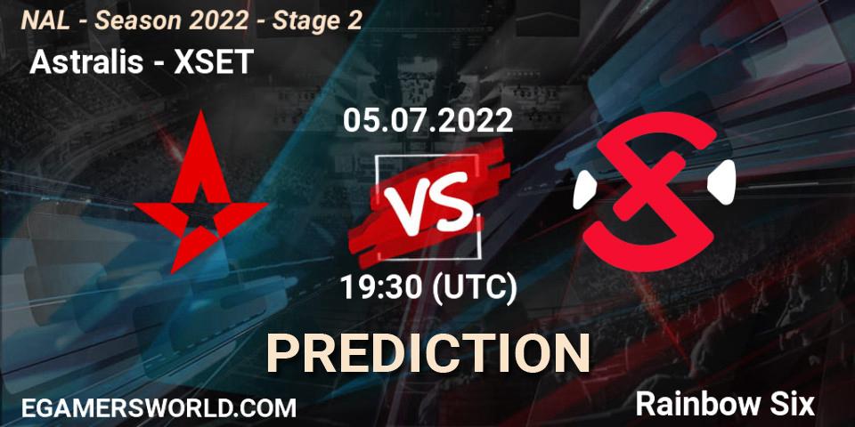  Astralis vs XSET: Match Prediction. 05.07.2022 at 19:30, Rainbow Six, NAL - Season 2022 - Stage 2