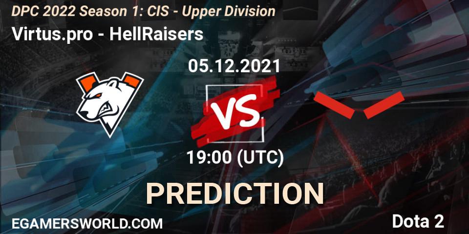 Virtus.pro vs HellRaisers: Match Prediction. 05.12.21, Dota 2, DPC 2022 Season 1: CIS - Upper Division