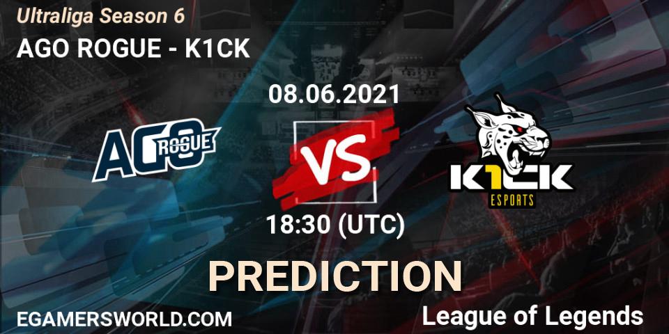 AGO ROGUE vs K1CK: Match Prediction. 08.06.2021 at 19:00, LoL, Ultraliga Season 6
