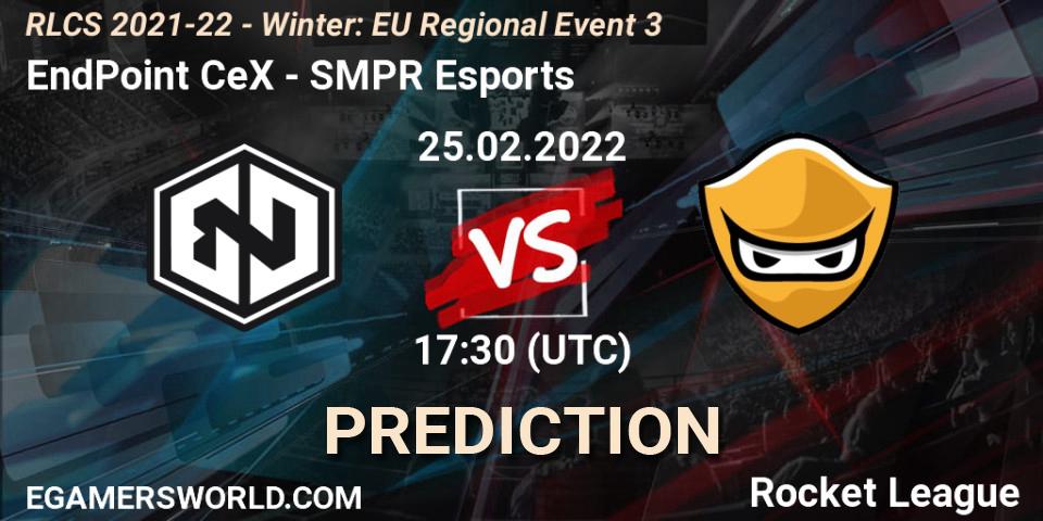 EndPoint CeX vs SMPR Esports: Match Prediction. 25.02.2022 at 17:30, Rocket League, RLCS 2021-22 - Winter: EU Regional Event 3