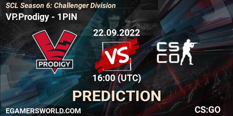 VP.Prodigy vs 1PIN: Match Prediction. 22.09.2022 at 16:00, Counter-Strike (CS2), SCL Season 6: Challenger Division