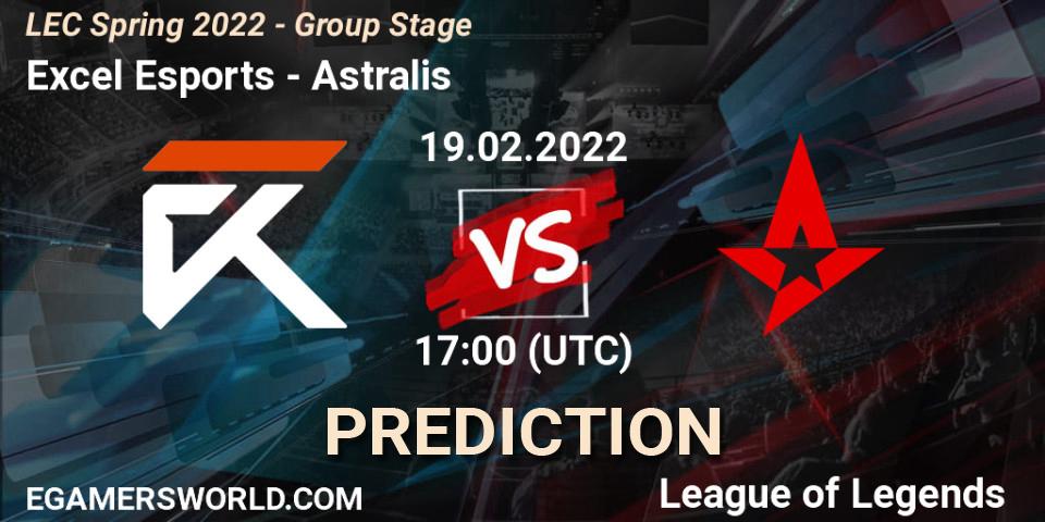 Excel Esports vs Astralis: Match Prediction. 19.02.22, LoL, LEC Spring 2022 - Group Stage