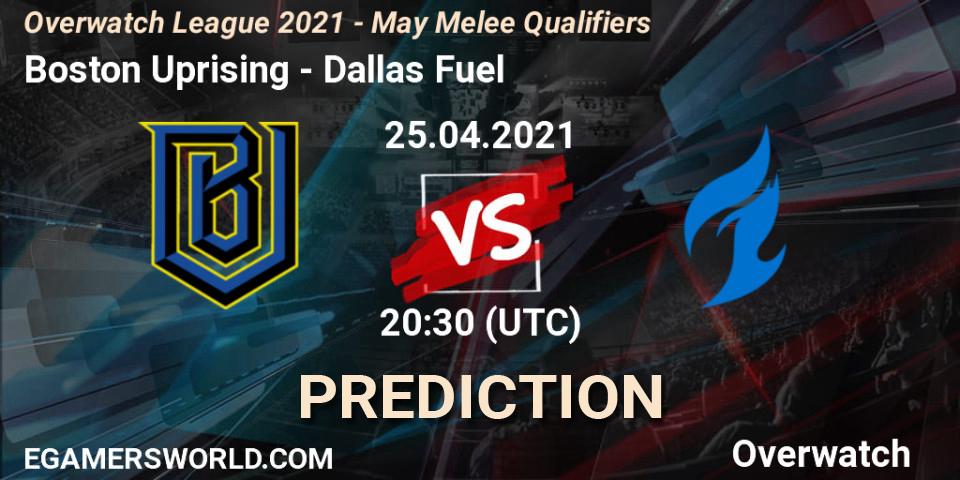 Boston Uprising vs Dallas Fuel: Match Prediction. 25.04.21, Overwatch, Overwatch League 2021 - May Melee Qualifiers