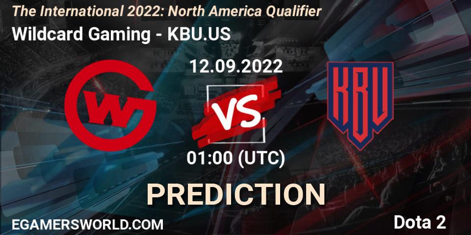Wildcard Gaming vs KBU.US: Match Prediction. 12.09.2022 at 01:07, Dota 2, The International 2022: North America Qualifier